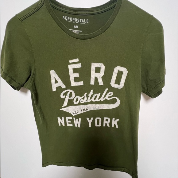 AEROPOSTALE MENS GREEN SHORT SLEEVE T-SHIRT  MEDIUM. - Picture 1 of 5